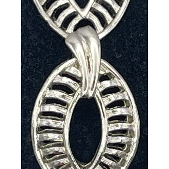 Monet Vintage Link Bracelet 7" Signed Clasp. Hang Tag Silver Tone - Picture 2 of 8